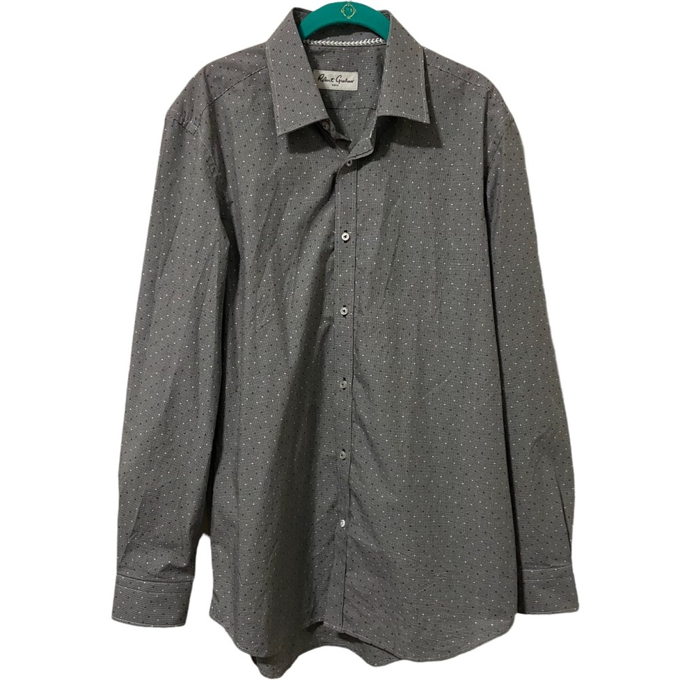 Robert Graham Grey Long Sleeve Button Down Shirt Size 42